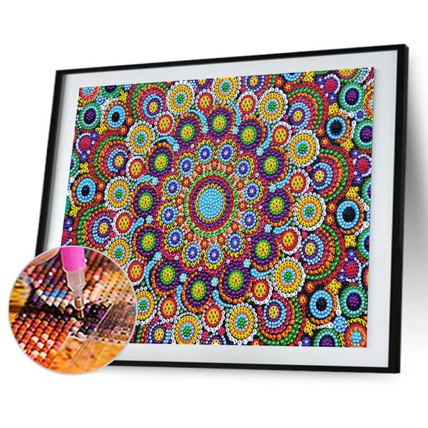Cuadros Decorativos Kit de Datura de pintura de diamante de taladro de cristal redondo completo DIY 5D decoración del hogar (KA175) Ehuebsd embutido en tela