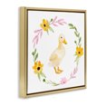 thumbnail image 3 of Stupell Industries Farmhouse Duckling with Daisy Wreath Gold Floating Frame Canvas Art, 18 x 18, by Enya Todd, 3 of 8