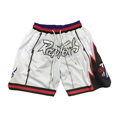thumbnail image 1 of Raptors Retro Full Embroidered Zipper Pocket Pants, Basketball Dense Embroidered Shorts, Basketball Training Pants-SinKeeU, 1 of 5