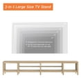 thumbnail image 5 of Fitueyes 118" Wood TV Stand for 85-100" TVs, Media Console Table with Open Shelves for Living Room Bedroom, Oak, 5 of 6