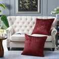 thumbnail image 1 of Home Soft Things Textured Velvet 2 Piece Pillow Shell Set - Ruby Wine - 26" x 26", 1 of 4