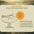 thumbnail image 5 of Oldfield Naturals Puffed Chicken Feet Dog Treats, Dehydrated Chicken Feet for Dogs, Light Crispy Chicken Chews, Single Ingredient High Protein Dog Snacks for Multi-Dog Homes, 3 Pcs, 5 of 6
