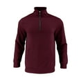 thumbnail image 2 of asjyhkr Sweatshirts for Men Long Sleeve Zipper Crew Neck Pullover Casual Fashion Solid Color Outdoor Hiking Workout Tops with Pockets, 2 of 7