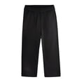 thumbnail image 2 of LILIYA Youth Boys Baggy Sweatpants Adjustable Drawstring Waist Solid Color Side Pockets Loose Fit Breathable Casual Athletic Bottoms Outdoor Workout Sweatpants 10-11 Years, 2 of 4