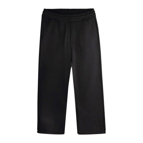 SJLDQY Boys Baggy Cargo Pants Elastic Waist Drawstring Casual Wide Leg Pants Solid Color Loose Trousers with Pockets
