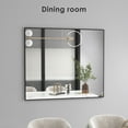 thumbnail image 6 of 42 in. W. x 36 in. H Rectangle Aluminum Alloy Framed Wall Mounted Bathroom Vanity Accent Mirror in Black, 6 of 14