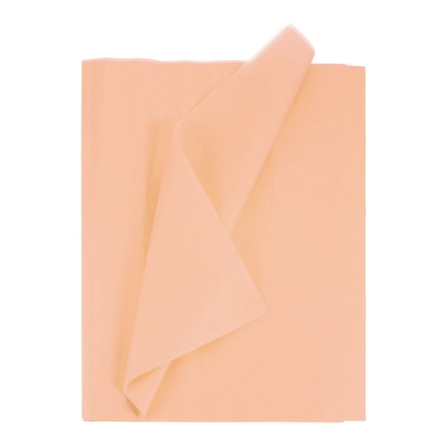 Unique Bargains 24 Sheets Tissue Paper 14" x 20", Tissue Paper for Gift Bags Tissue Paper Light Orange for Gift Wrapping