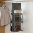 thumbnail image 3 of 6/8 Pockets Storage Bag Double-sided Transparent for Handbag Purse Organizer,Dust-Proof Wardrobe Closet Bag Hanging Holder, 3 of 10
