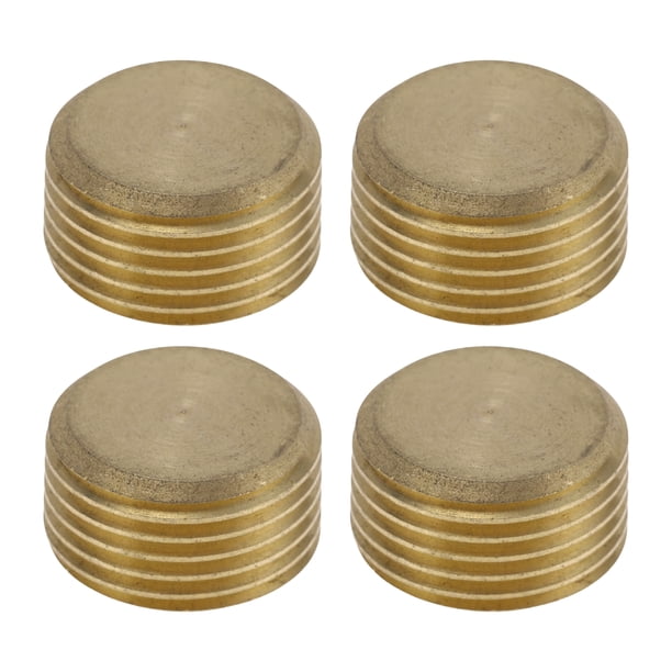 Accesorios de tubería de latón Unique Bargains 3/8"NPT tapón hexagonal 4 Pcs