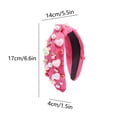 thumbnail image 4 of Taotanxi Valentine's Day Headband for Women Rhinestone Crystal Jeweled Love Heart Embellished Ladies Wide Top Knot Hot Pink Makeup Hair Hoop Accessory Holiday Party Costume Decor Prezzie, 4 of 7