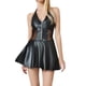 thumbnail image 1 of Vestido corto con tirantes para mujer talla grande: diseño con escote, ajuste ceñido, informal/para el día a día, para todas las estaciones, disponible en varias tallas., 1 of 6
