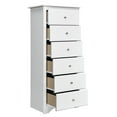 thumbnail image 3 of YYAo Bathroom Storage Cabinet, Toilet Storage Cabinet, 6 Drawers Chest Dresser Clothes Storage Bedroom Furniture Cabinet-White, 3 of 8