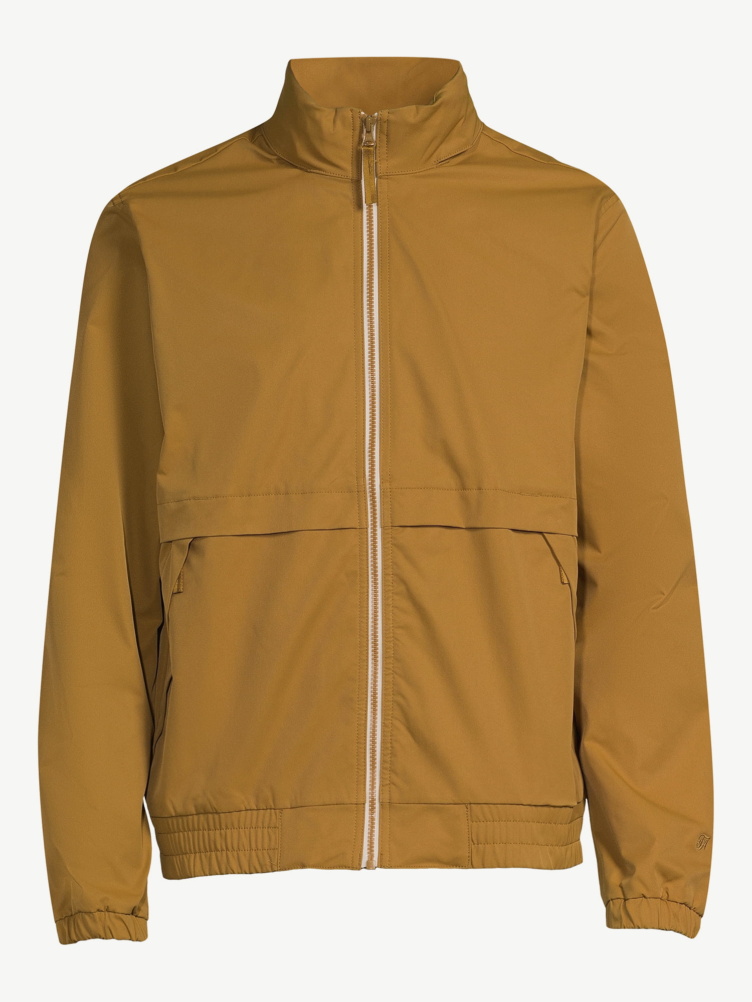 Free Assembly Men's Twill Bomber Jacket with Hidden Hood, Sizes XS-3XL