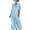 Light Blue, variant on yillto Women's Dress Short Sleeve Crew Neck Summer Causal Beach Flowy Long Sundress with Pockets