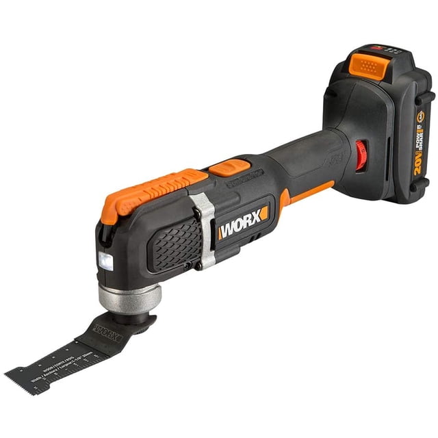 Multiherramienta Oscilante WORX WX696L Power Share para Cortar Lijar Raspar Madera Metal Plástico con Batería 20 V Inalámbrica Negro y Anaranjado WORX WX696L