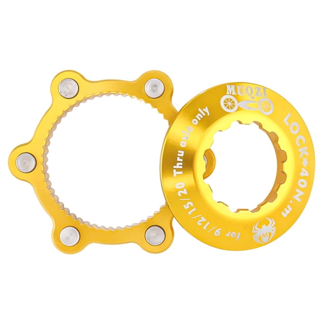 Adaptador de bloqueo central de bicicleta de aleación a cubo de bloqueo central de bicicleta de rotor de 6 pernos dorado Zulema Adaptador de candado central para bicicletas