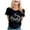 Black, variant on Women's Graphic T Shirts Casual Short Sleeve Crew Neck Bride Letter Print Wedding Party Tredny Tops 2026 Black XXL
