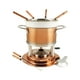 thumbnail image 1 of Juego de fondue Swissmar Bern 3 en 1 de 11 piezas bañado en cobre: ideal para derretir queso, chocolate, mantequilla y más; perfecto para coleccionar en la cocina y regalar en bodas; 1,6 cuartos de ga, 1 of 1