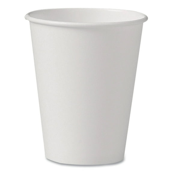 SOLO® Uncoated Paper Cups, Hot Drink, 8 Oz, White, 1,000/carton
