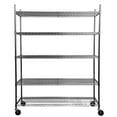 thumbnail image 4 of TRINITY 5-Tier Heavy Duty Wire Shelving Rack | 60" X 24" X 72" | Nsf | Includes Wheels | Chrome, 4 of 6
