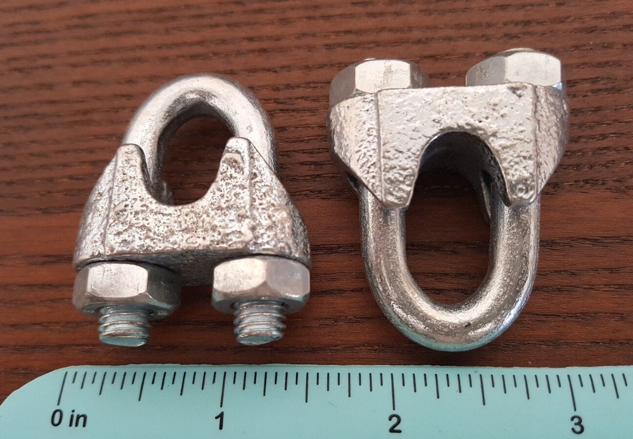 5/16" CABLE CLAMP U BOLT STEEL WIRE CLIP UBOLT 10 pcs