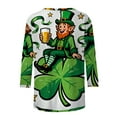 thumbnail image 6 of Ounisa Womens 3/4 Sleeve St. Patrick's Day T-Shirts Crew Neck Spring Graphic Tee Tops, 6 of 8