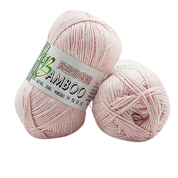 JLFNYA Cotton Yarn New 100% Bamboo Warm Soft Natural Knitting Crochet Knitwear Wool Yarn 50g Yarn Clearance