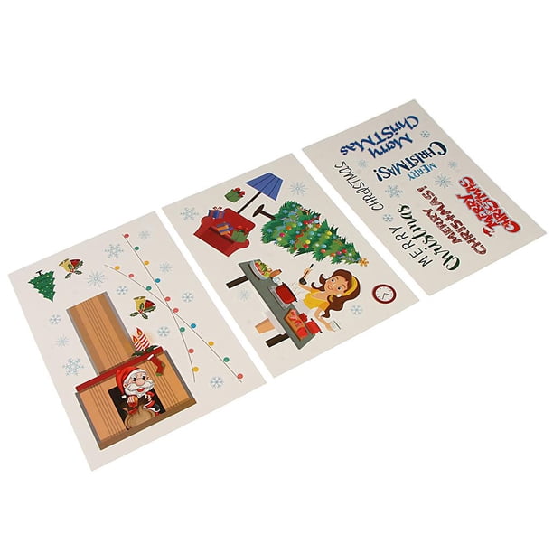 Tarjetas de Navidad DIY Tarjetas De Felicitación Plegables 5pcs Tarjetas De Invitación Tarjetas De Felicitación Tarjetas De Con Patrones De Navidad - de Navidad, tal se describe Magideal Tarjetas de Navidad DIY