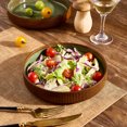 thumbnail image 5 of Famiware 4 Pieces 8.1" Stoneware Pasta Bowls, Microwave & Dishwasher Safe, Moss & Cocoa, 5 of 6