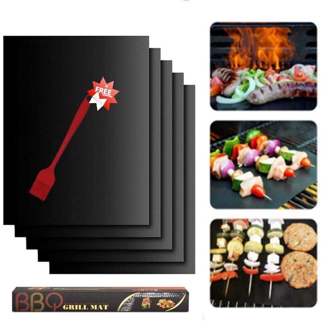 Alfombrilla para Hornear Barbacoa, Juego de Alfombrillas para Barbacoa, Alfombrilla Antiadherente para Horno de Teflón, Reutilizable, Fácil Limpieza y Antiadherente, se Puede Cortar (40 * 33 cm)