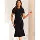 thumbnail image 2 of Vestido de trabajo vintage Allegra K Ajustado de sirena Negro S, 2 of 5
