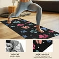 thumbnail image 4 of Black Dog Paw Footprint Hot Yoga Mat Towel Non Slip for Hot Yoga - Quick-Drying Yoga Mat Cover with 4 Corner Pockets with Travel Bag - Hot Yoga Towel Non Slip Grip Moisture Wicking Sweat 70"x26", 4 of 6