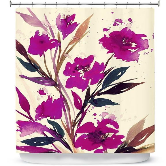 Shower Curtains 70" x 93" from DiaNoche Designs by Julia Di Sano - Pocketful Posies Pink