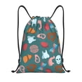 thumbnail image 1 of Xecao cute Skull organ Pattern Sports Drawstring Backpack - String Swim Gym Bag with Wet Proof Pocket for Women&Men-Medium, 1 of 6