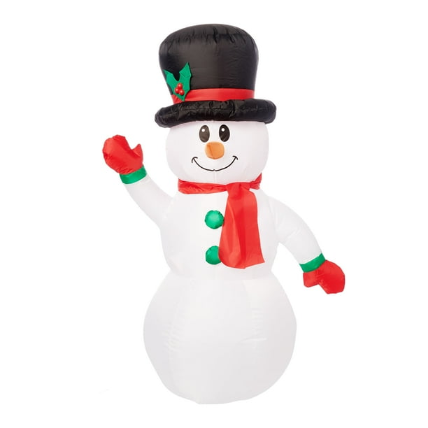 Holiday Time Yard Inflatables Snowman, 4 ft - Walmart.com - Walmart.com