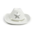 thumbnail image 2 of Sparkly Star Cowboy Hat For Kids Western Party Festival Sun Outdoor Play For Girls And Boys Leisure White - One Size, 2 of 8