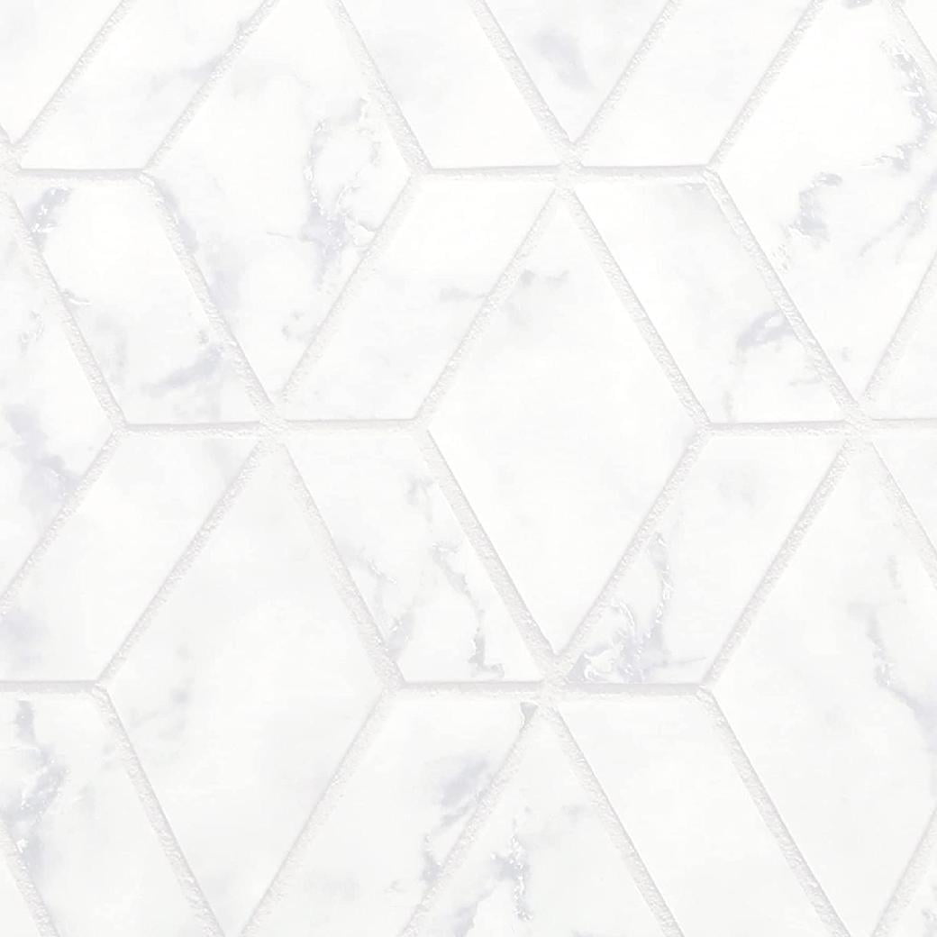 Marble Geo Wallpaper, Silver