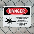 thumbnail image 5 of (2 Pack) Visible And Invisible Laser OSHA Danger Sign 10 Inch X 7 Inch Plastic Sign, Weather Resistant, UV Protected for Workplace, Business, and Construction Site, Made in the USA, 5 of 8