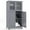 Gray, variant on Giantex Bathroom Storage Cabinet w/Adjustable Shelf, Freestanding Wooden Floor Anti-toppling Device, Pantry Tempered Glass Doors for Kitchen Dining Room & Livingroom