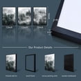 thumbnail image 6 of Black Framed Wall Art For Living Room Modern Decorations Bedroom Foggy Forest Trees Landscape Painting Office Decor Home Ready To Hang a Pictures Of 3 Piece Prints, 6 of 6