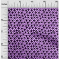thumbnail image 2 of oneOone Cotton Jersey Purple Fabric Geometric Triangle With Chevron Sewing Craft Projects Fabric Prints By Yard 58 Inch Wide, 2 of 4
