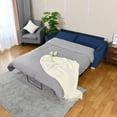 thumbnail image 6 of Mjkone Pull Out Sofa Bed, Sleeper Sofa Bed with Memory Foam Mattress, 2-in-1 Pull Out Couch Bed Suitable for Friends to Stay Temporarily, Loveseat Sleeper for Apartment/Small Spaces (Full, Blue), 6 of 8