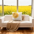 thumbnail image 4 of JWH 3D Handmade Aesthetic Decorative Canvas and Velvet Sunflower Accent Throw Pillow Covers Square 18x18inch Yellow, 4 of 13