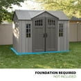 thumbnail image 5 of Lifetime Lockable DIY Polyethylene Storage Shed, 71.25 sq. ft., 10'. x 8',  Light Brown (60330), 5 of 15