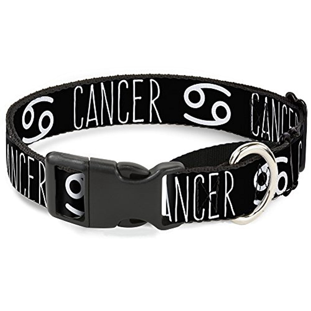 Buckle-Down Zodiac CANCER Symbol Black White Martingale Dog Collar