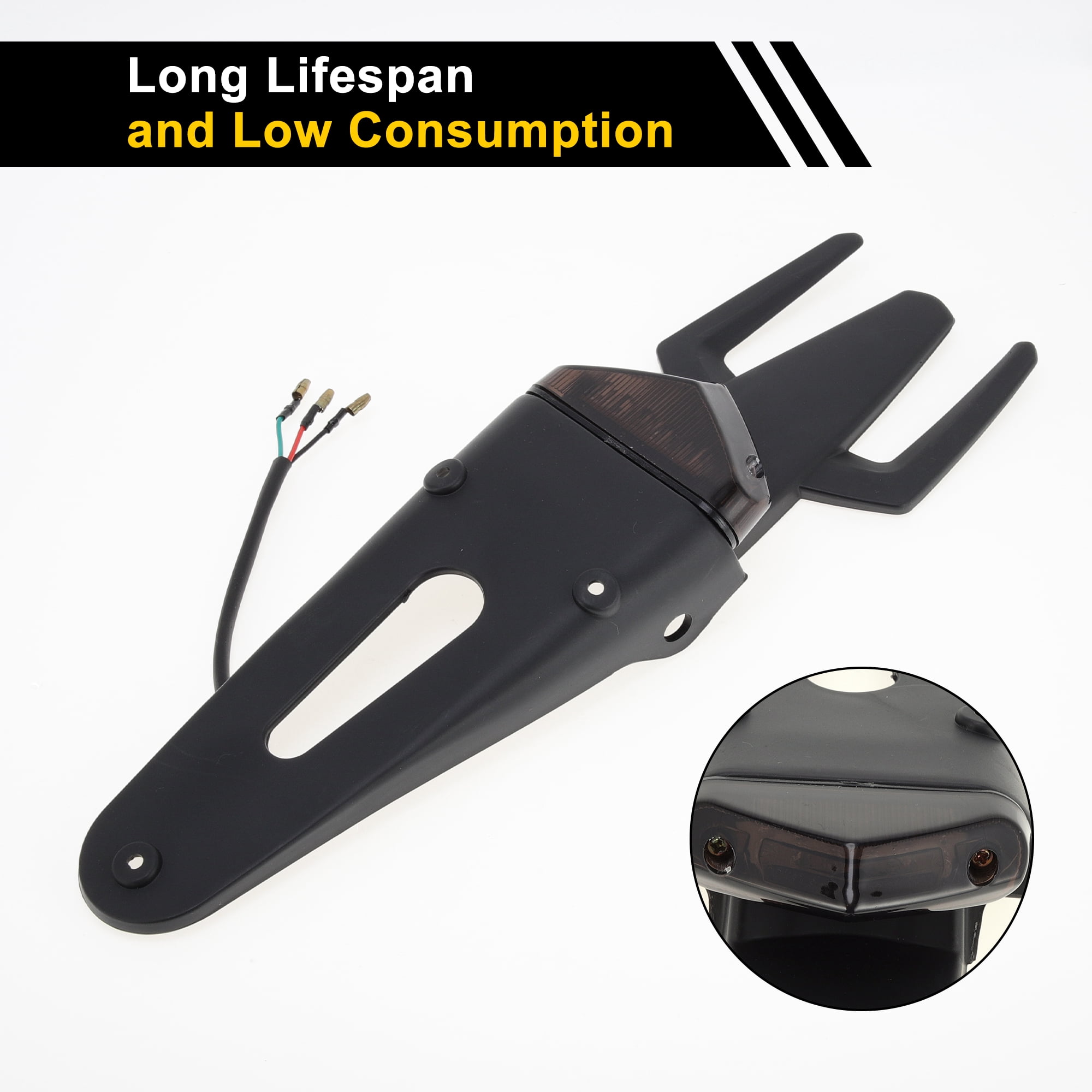 1Pcs License Plate Light 12V LED Tag Lamp for Car Motorcycle Waterproof Rainproof Yellow License Plate Light License Plate Light