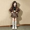 thumbnail image 5 of Girls Leather Riding Knee High Boots with Side Zipper Fashion Round Toe Comfortable Low Heel Lace Up Combat Boots Lug Sole Motorcycle Boots Little Kid/Big Kid, 5 of 8