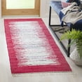 thumbnail image 3 of SAFAVIEH Montauk Tennyson Braided Border Cotton Area Rug, Ivory/Red, 6' x 6' Round, 3 of 10