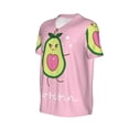 thumbnail image 2 of Balery Cute Avocado Baseball Jersey for Men Casual Button Down Shirts Short Sleeve Active Team Sports Uniform-4X-Large, 2 of 9
