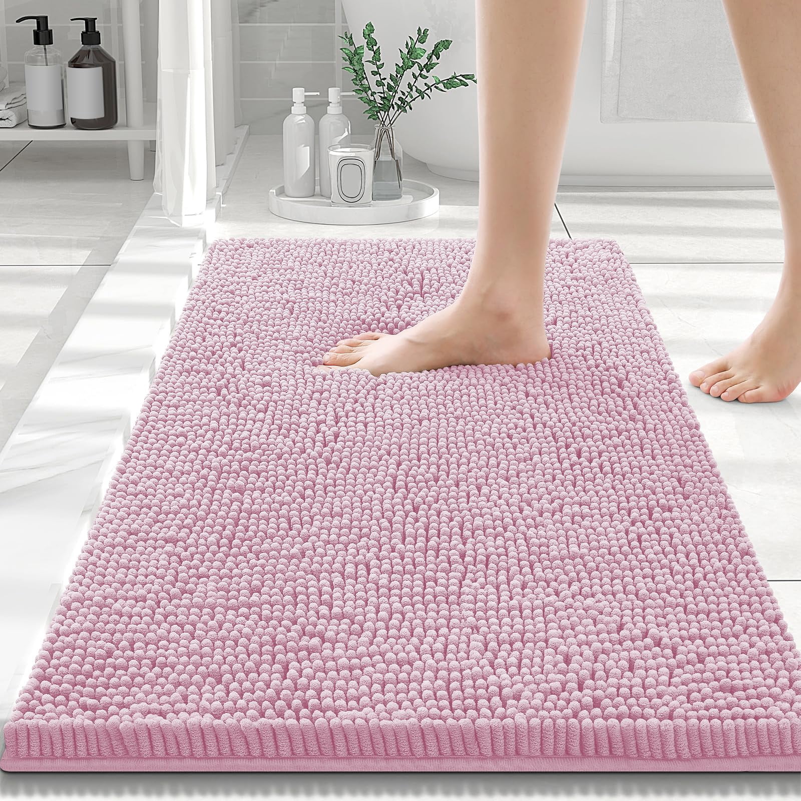 Alfombra De Baño Smiry Luxury Chenille Extrasuave Y Absorbente, Color